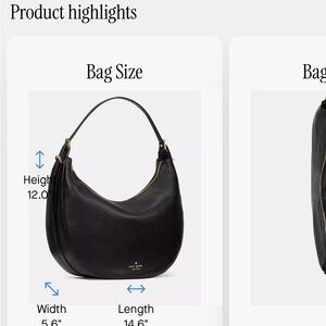 Kate Spade Nova Large Crescent Shoulder Bag (Black)